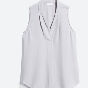 Calvin Klein Callia V-neck blouse, size S, light grey